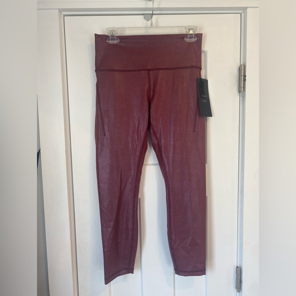 NWT! Lululemon Wunder Train High-Rise Tight with Pockets 25" *Foil Sz 10